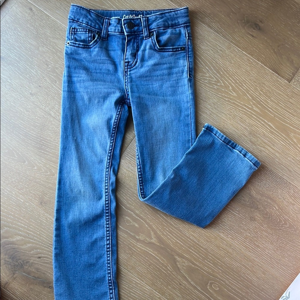 Cat & Jack Girls’ Bootcut Jeans - Blue